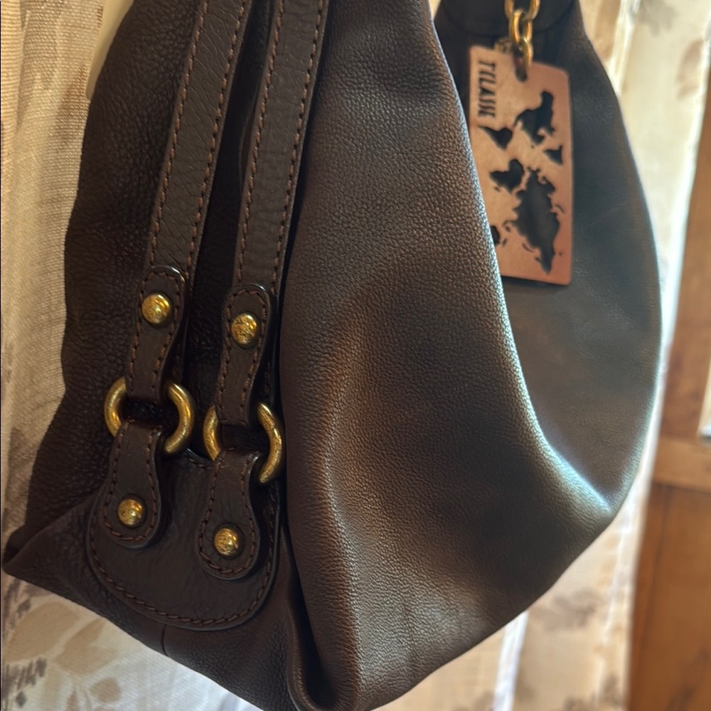 Alviero Martini Gold and Brown Hobo Shoulder Bag - Picture 2 of 14